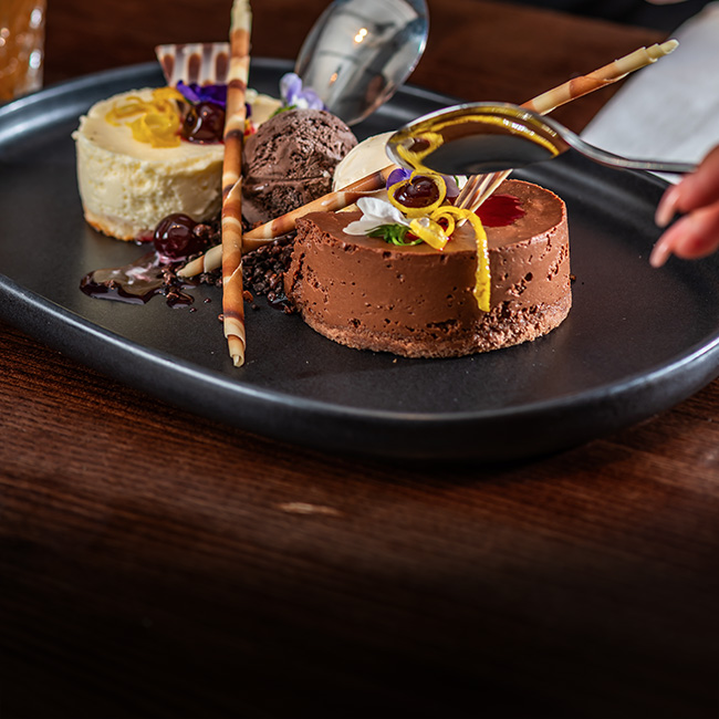 Dessert menu at The Rose & Crown