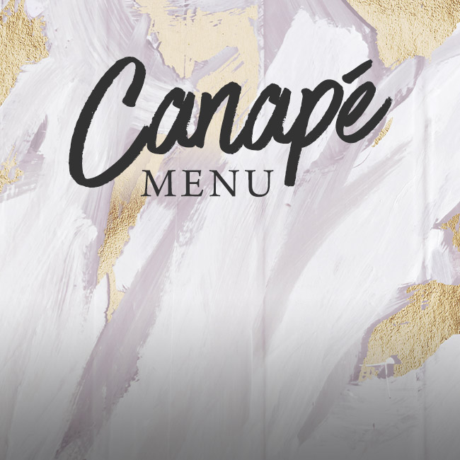 Canapé menu at The Rose & Crown